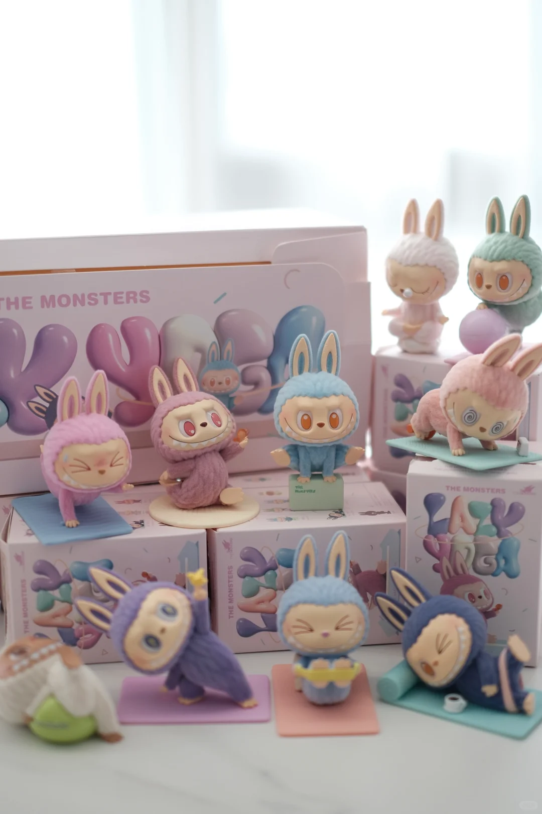 #58 The monsters lazy yoga series ラブブヨガシリーズ. ブラインドボックス.ぬいぐるみラブブ