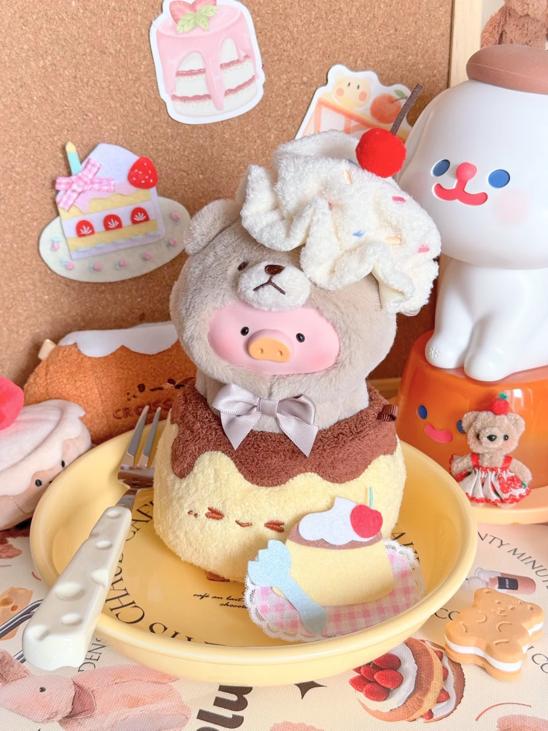 #47 The Piggy Vintage Teddy Shop Series Plush Blind Box&ルルタイデイショップシリーズぬいぐるみ