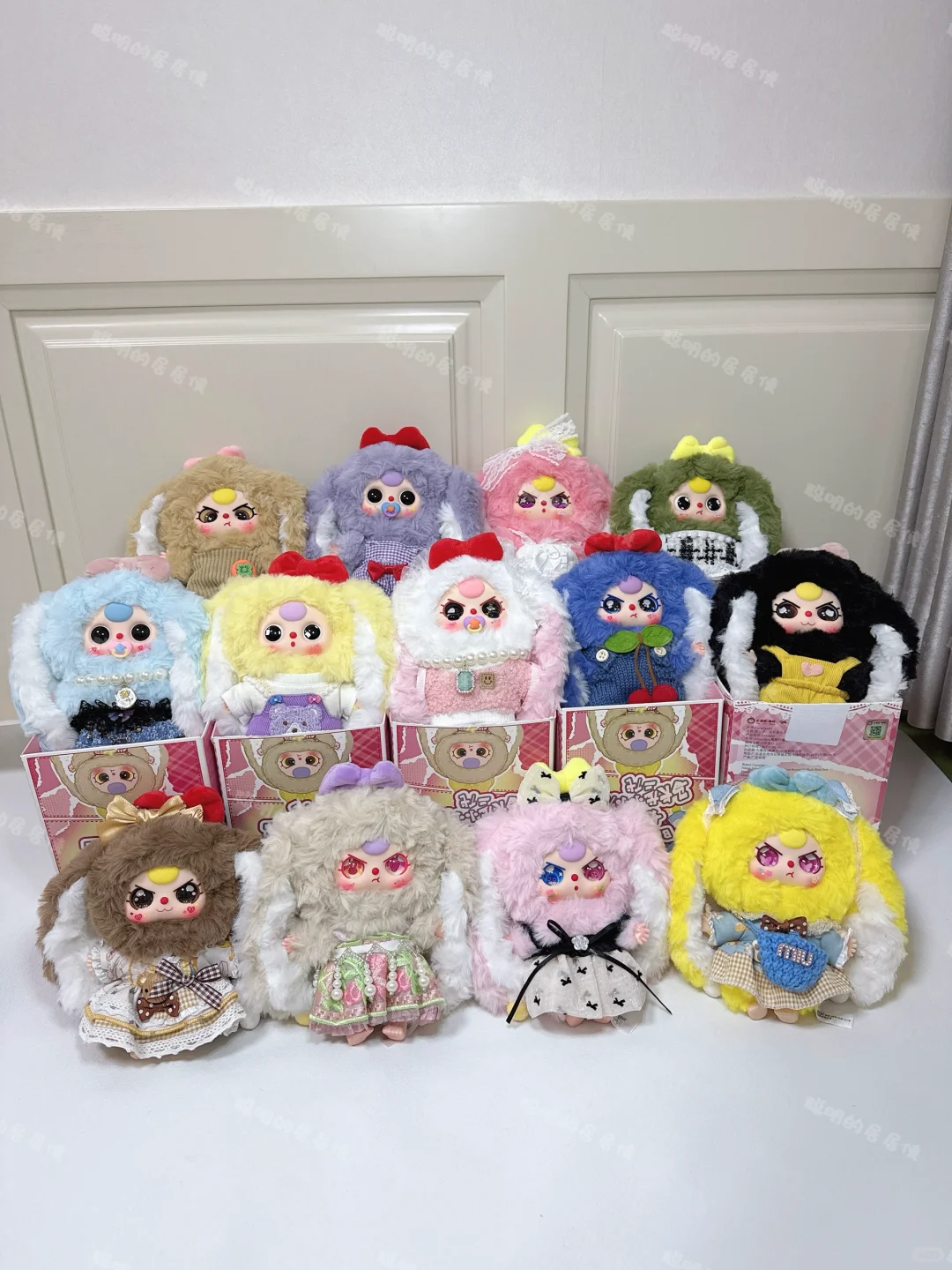 #49 baby Three Macaron Little Cute Bunny Series-V2 Plush Dolls Blind Box&ベビースリ二代ぬいぐるみ