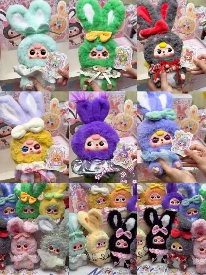 #49 baby Three Macaron Little Cute Bunny Series-V2 Plush Dolls Blind Box&ベビースリ二代ぬいぐるみ