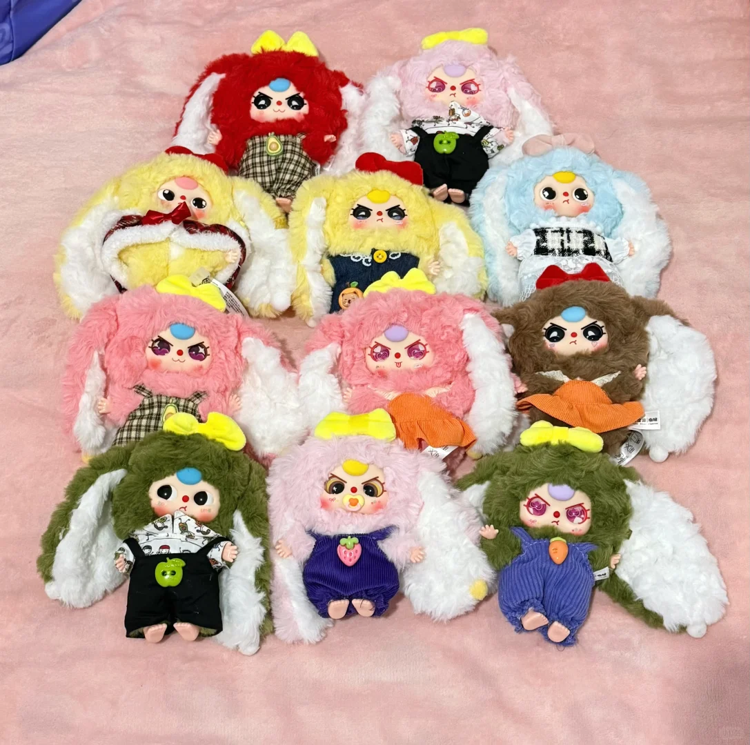 #49 baby Three Macaron Little Cute Bunny Series-V2 Plush Dolls Blind Box&ベビースリ二代ぬいぐるみ