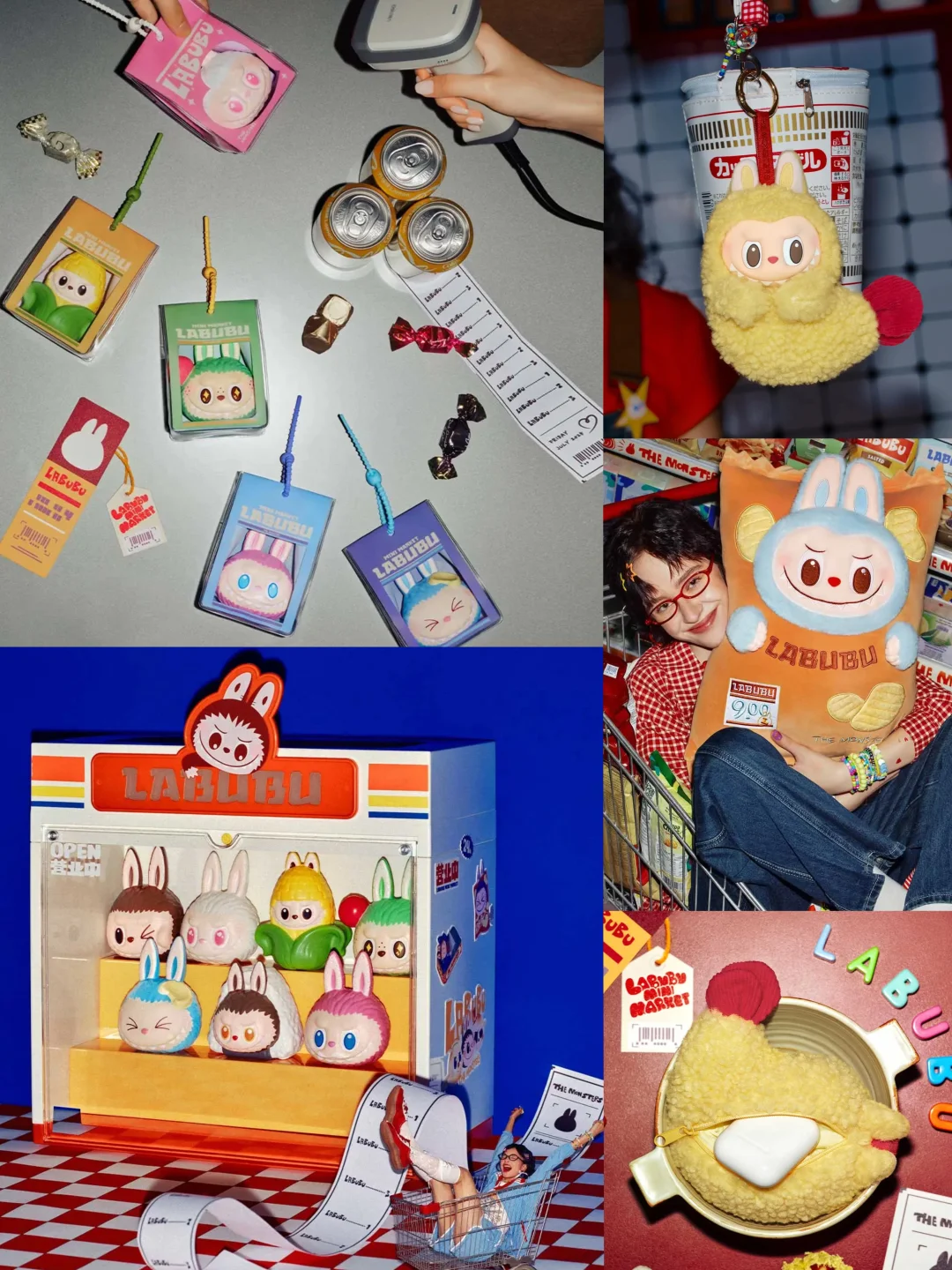 #107 The monsters Wacky Mart series-squishy Charm blind box&ラブブコンビニシリーズ ブラインドボックス