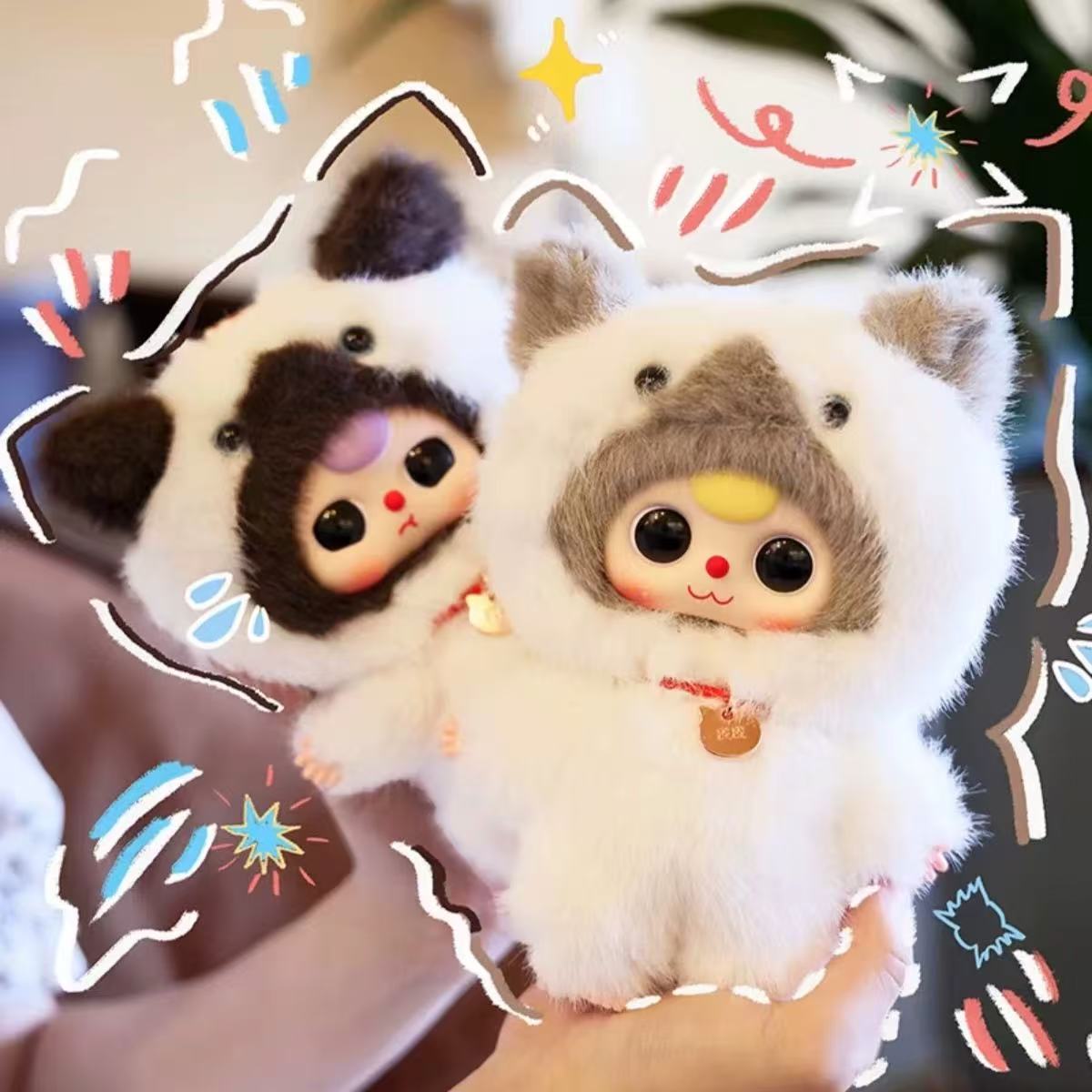baby Three whose cat plush blind box am i?私は誰の猫のぬいぐるみブラインドボックスですか