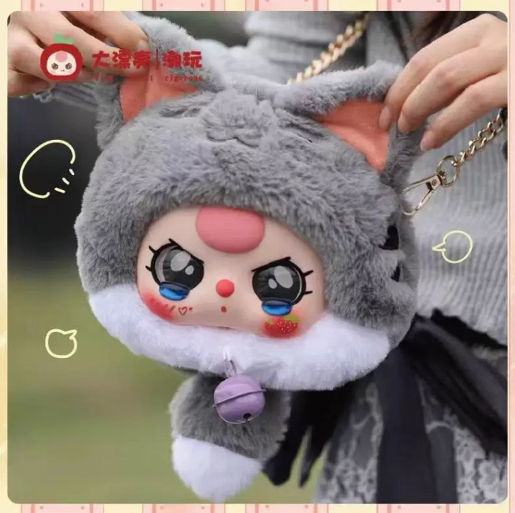Baby three money cat zipper bag
