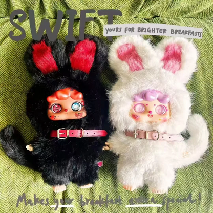#67 MIGO Twin Life Limited Edition] 400% Plush Hanging Card Black Night White Day Series Blind Box&MIGO 双子ライフシリーズ&400%ブラインドボックス