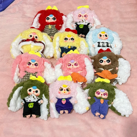 #49 baby Three Macaron Little Cute Bunny Series-V2 Plush Dolls Blind Box&ベビースリ二代ぬいぐるみ