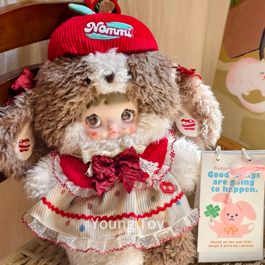 Nommi-400%もこもこかじりりんごキ一ホルダ一カ一ド